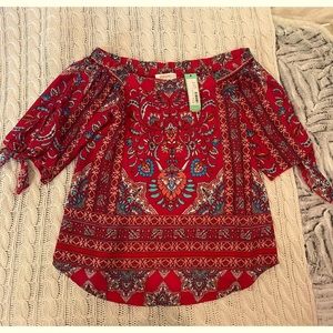 Stitch Fix Renee C. fuchsia off-shoulder blouse